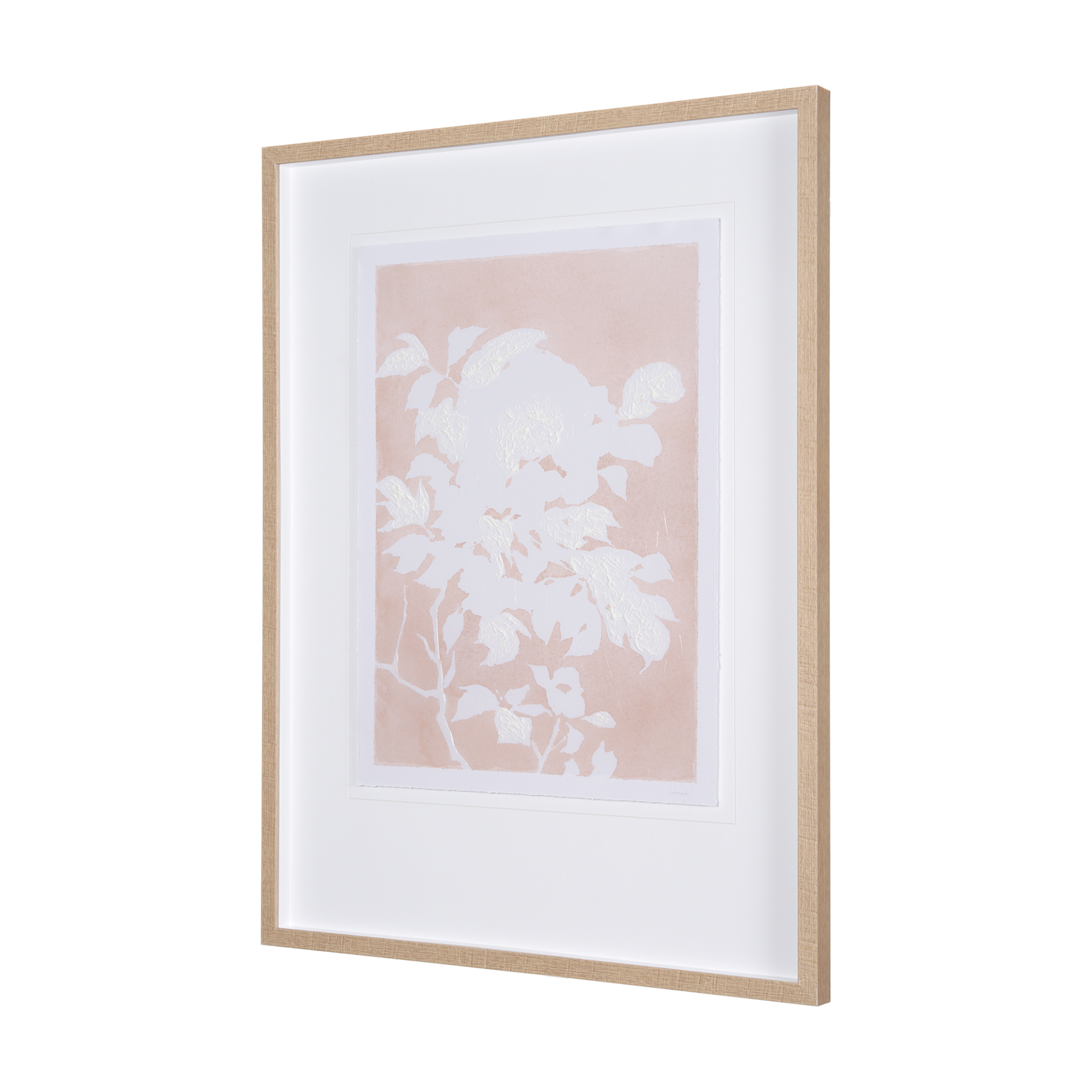 Flower Silhouette-Peony by Mercana Studio Hand Embelished Framed Art Print Matted under Glass 3 Flower Silhouette-Peony by Mercana Studio Hand Embelished Framed Art Print Matted under Glass - Image 3