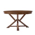 Floyd Walnut Extendable Round Solid Wood Dining Table 5 Floyd Walnut Extendable Round Solid Wood Dining Table
