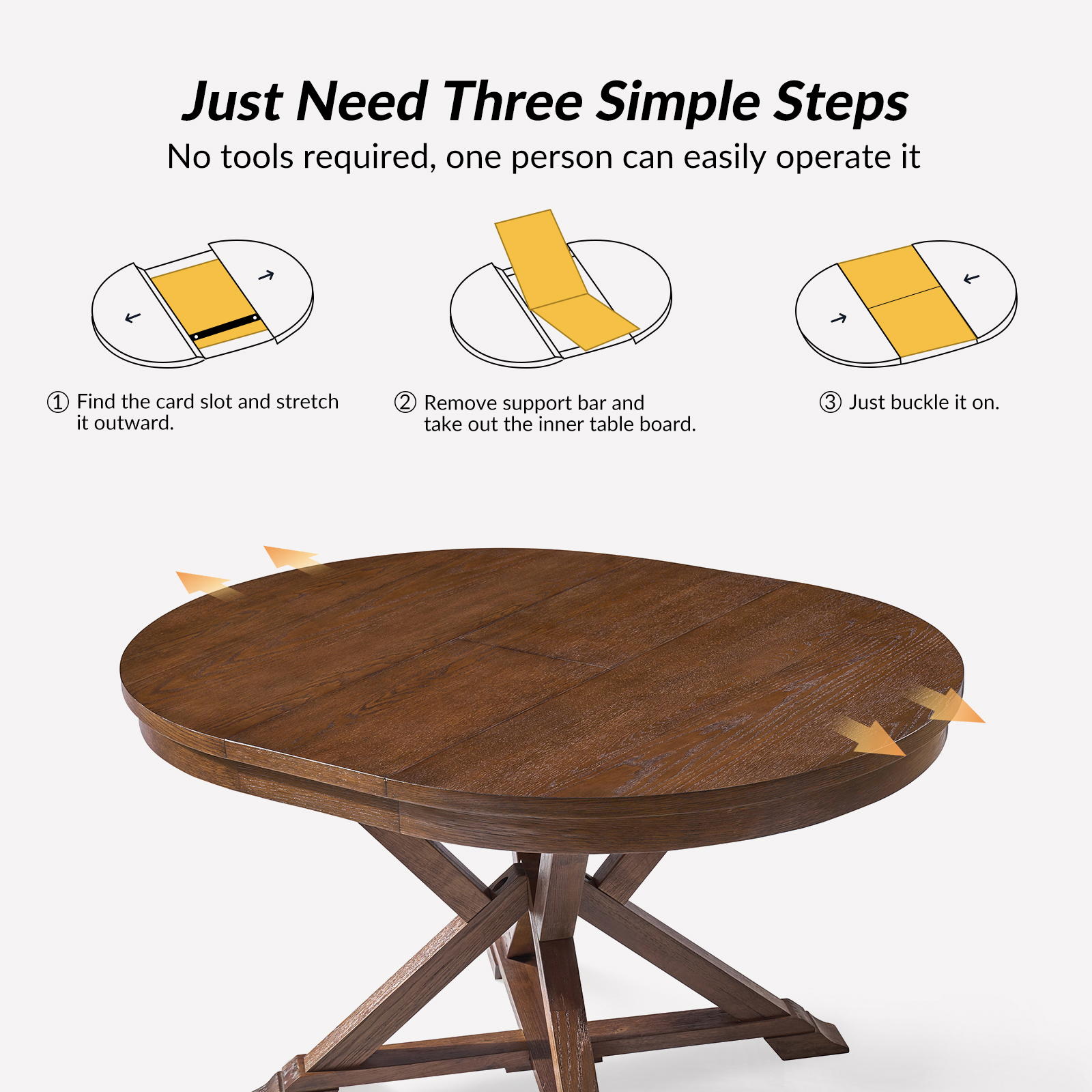 Floyd Walnut Extendable Round Solid Wood Dining Table 3 Floyd Walnut Extendable Round Solid Wood Dining Table - Image 3