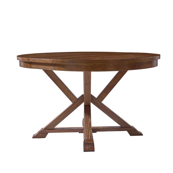 Floyd Walnut Extendable Round Solid Wood Dining Table