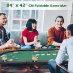 Foldable 10-Player Poker Tabletop with Cup Holders and Carry Bag