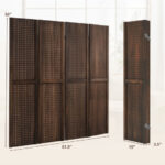 Foldable 5 ft Pegboard Room Divider Privacy Screen (4 Panels)