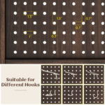 Foldable 5 ft Pegboard Room Divider Privacy Screen (4 Panels)