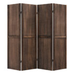 Foldable 5 ft Pegboard Room Divider Privacy Screen (4 Panels)