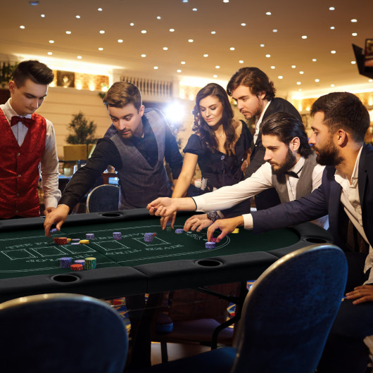 Foldable 72 Inch Poker Table for 8 Players with Cup Holders 16 Foldable 72 Inch Poker Table for 8 Players with Cup Holders - Image 16