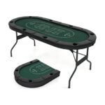 Foldable 72 Inch Poker Table for 8 Players with Cup Holders 38 Foldable 72 Inch Poker Table for 8 Players with Cup Holders