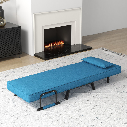 Convertible 6-Position Sofa Chair Lounge Bed with Pillow 2 Convertible 6-Position Sofa Chair Lounge Bed with Pillow - Image 2