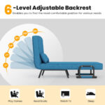 Convertible 6-Position Sofa Chair Lounge Bed with Pillow 13 Convertible 6-Position Sofa Chair Lounge Bed with Pillow