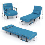 Convertible 6-Position Sofa Chair Lounge Bed with Pillow 12 Convertible 6-Position Sofa Chair Lounge Bed with Pillow