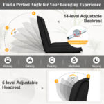 Adjustable Floor Chair with 14-Position Backrest and Convertible Design 20 Adjustable Floor Chair with 14-Position Backrest and Convertible Design
