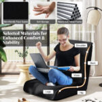 Adjustable Floor Chair with 14-Position Backrest and Convertible Design 21 Adjustable Floor Chair with 14-Position Backrest and Convertible Design