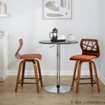 Folia 24 Orange Mid-Century Modern Swivel Counter Stools (Set of 2) 15 Folia 24 Orange Mid-Century Modern Swivel Counter Stools (Set of 2)