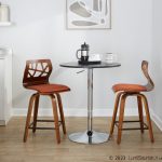 Folia 24 Orange Mid-Century Modern Swivel Counter Stools (Set of 2) 16 Folia 24 Orange Mid-Century Modern Swivel Counter Stools (Set of 2)