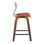 Folia 24 Orange Mid-Century Modern Swivel Counter Stools (Set of 2) 19 Folia 24 Orange Mid-Century Modern Swivel Counter Stools (Set of 2)