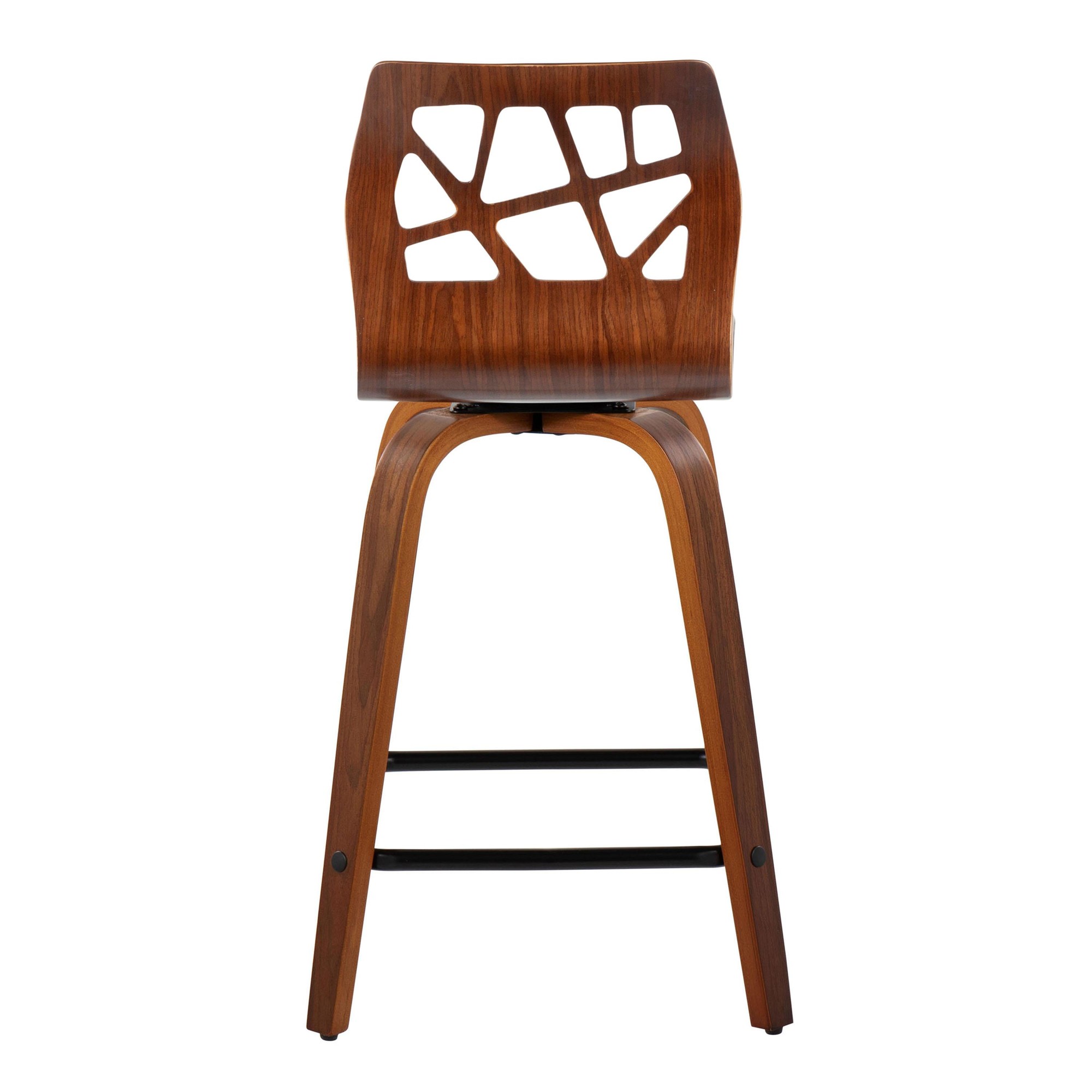 Folia 24 Orange Mid-Century Modern Swivel Counter Stools (Set of 2) 9 Folia 24 Orange Mid-Century Modern Swivel Counter Stools (Set of 2) - Image 9
