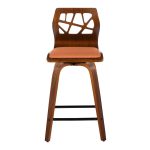 Folia 24 Orange Mid-Century Modern Swivel Counter Stools (Set of 2) 22 Folia 24 Orange Mid-Century Modern Swivel Counter Stools (Set of 2)