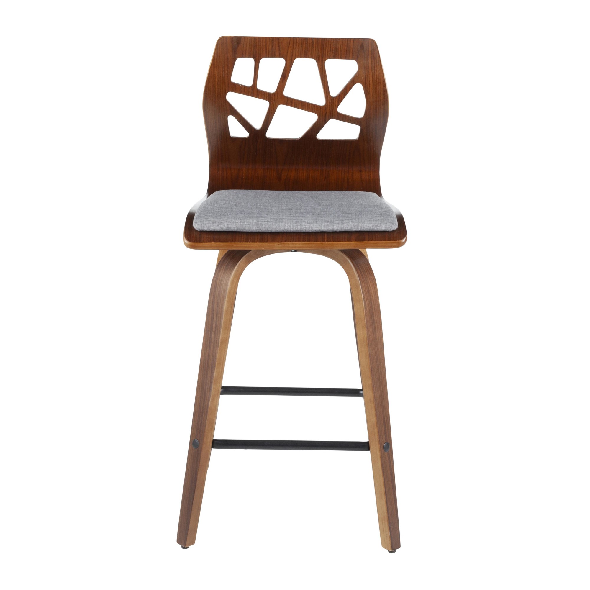 Folia 26-Inch Mid-Century Modern Light Grey Counter Stools (Set of 2) 14 Folia 26-Inch Mid-Century Modern Light Grey Counter Stools (Set of 2) - Image 14