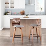 Folia 26-Inch Mid-Century Modern Light Grey Counter Stools (Set of 2) 18 Folia 26-Inch Mid-Century Modern Light Grey Counter Stools (Set of 2)