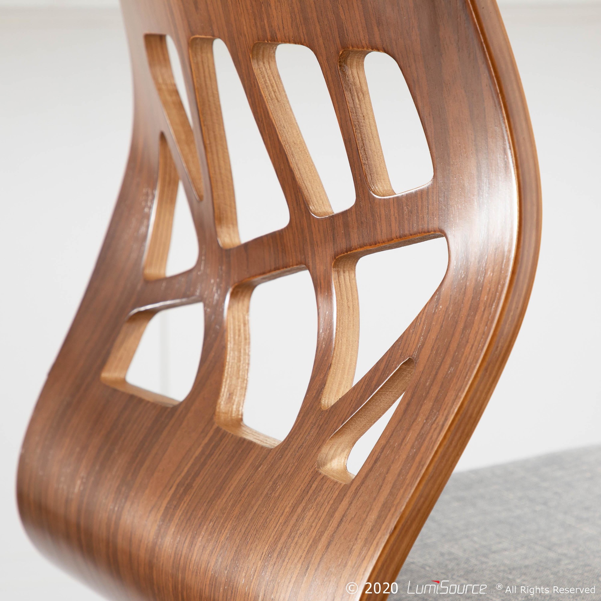 Folia 26-Inch Mid-Century Modern Light Grey Counter Stools (Set of 2) 5 Folia 26-Inch Mid-Century Modern Light Grey Counter Stools (Set of 2) - Image 5