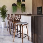 Folia 26-Inch Mid-Century Modern Light Grey Counter Stools (Set of 2) 25 Folia 26-Inch Mid-Century Modern Light Grey Counter Stools (Set of 2)