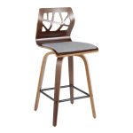 Folia 26-Inch Mid-Century Modern Light Grey Counter Stools (Set of 2) 27 Folia 26-Inch Mid-Century Modern Light Grey Counter Stools (Set of 2)