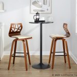 Folia 30 Cream Faux Leather Mid-Century Barstools (Set of 2) 13 Folia 30 Cream Faux Leather Mid-Century Barstools (Set of 2)