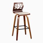 Folia 30 Cream Faux Leather Mid-Century Barstools (Set of 2) 18 Folia 30 Cream Faux Leather Mid-Century Barstools (Set of 2)