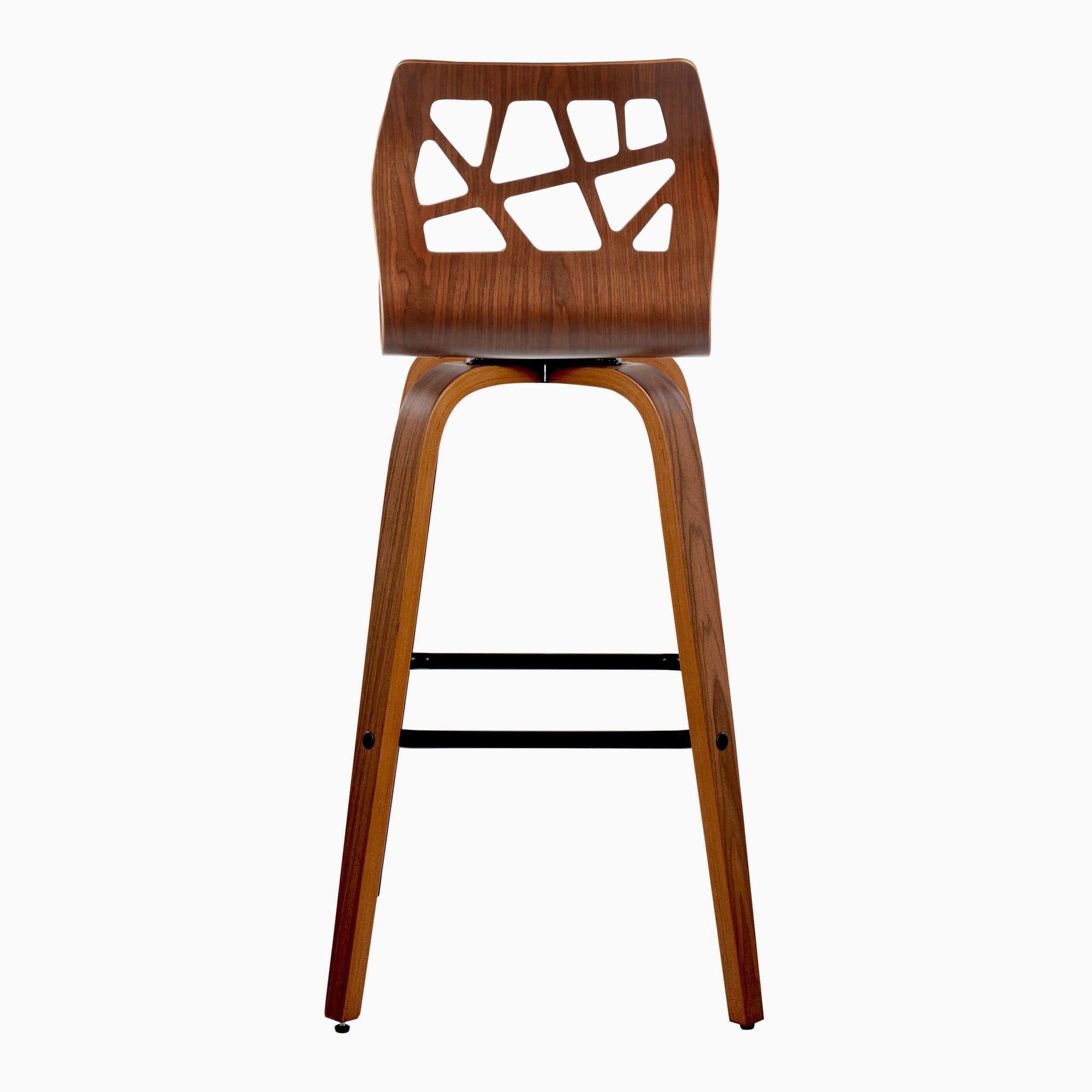 Folia 30 Cream Faux Leather Mid-Century Barstools (Set of 2) 9 Folia 30 Cream Faux Leather Mid-Century Barstools (Set of 2) - Image 9
