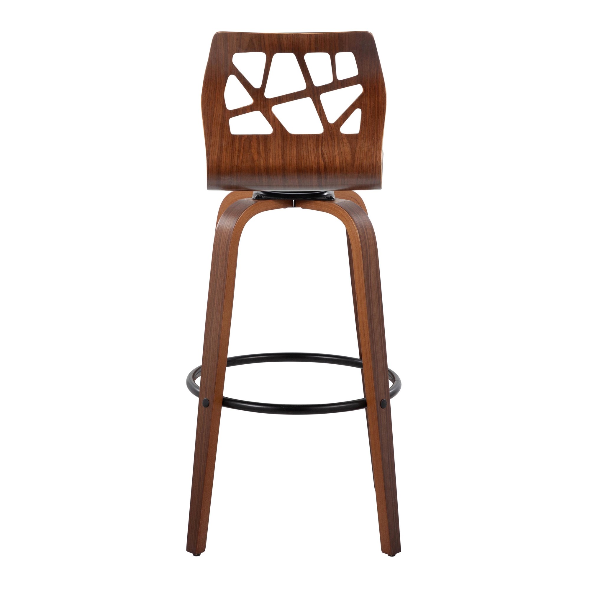 Folia 30 Mid-Century Modern Orange Swivel Barstool (Set of 2) 6 Folia 30 Mid-Century Modern Orange Swivel Barstool (Set of 2) - Image 6