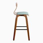 Folia 30" Mid-Century Swivel Barstool Teal Walnut (Set of 2) (Set of 2) 19 Folia 30" Mid-Century Swivel Barstool Teal Walnut (Set of 2) (Set of 2)