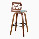 Folia 30" Mid-Century Swivel Barstool Teal Walnut (Set of 2) (Set of 2) 20 Folia 30" Mid-Century Swivel Barstool Teal Walnut (Set of 2) (Set of 2)