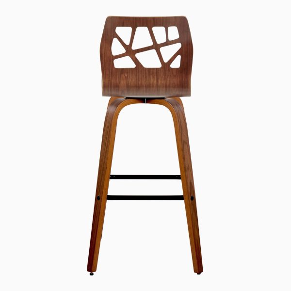Folia 30 Mid Century Swivel Barstool Teal Walnut Set of 2 Set of 2 8