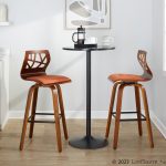 Folia 30" Orange Mid-Century Modern Swivel Barstools (Set of 2) 14 Folia 30" Orange Mid-Century Modern Swivel Barstools (Set of 2)
