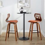 Folia 30" Orange Mid-Century Modern Swivel Barstools (Set of 2) 13 Folia 30" Orange Mid-Century Modern Swivel Barstools (Set of 2)