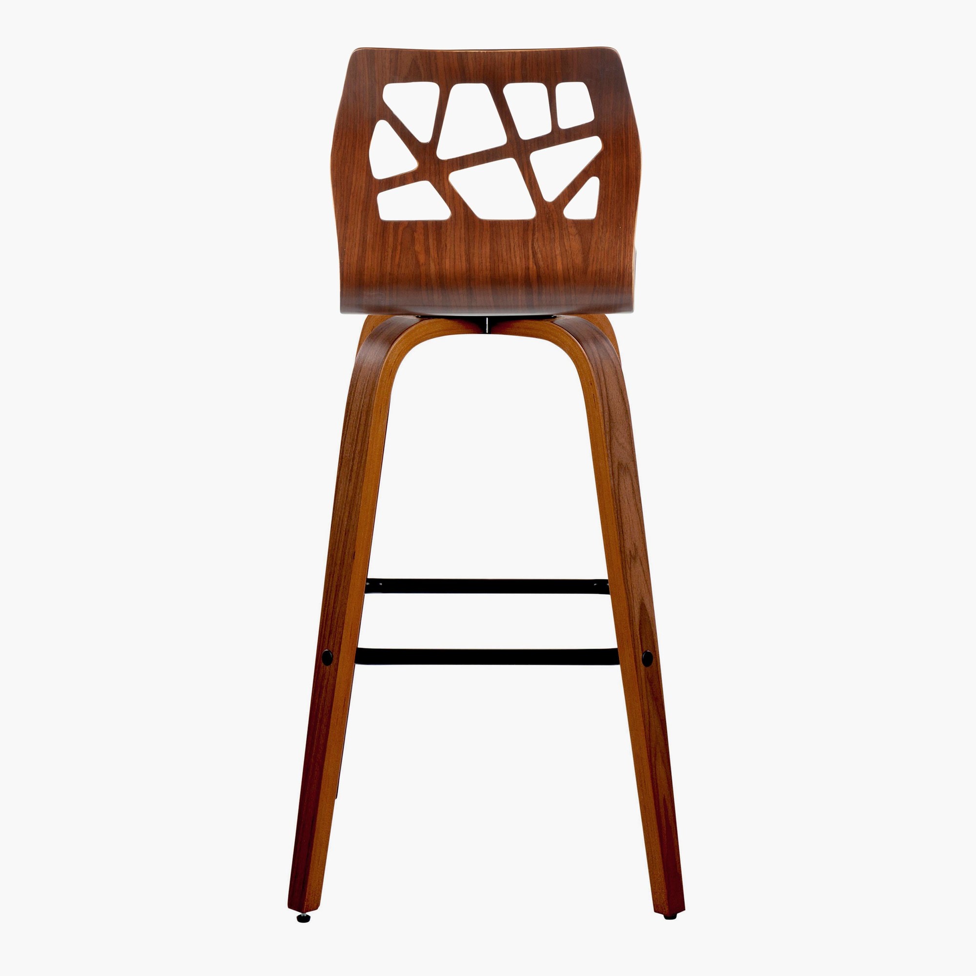 Folia 30" Orange Mid-Century Modern Swivel Barstools (Set of 2) 9 Folia 30" Orange Mid-Century Modern Swivel Barstools (Set of 2) - Image 9