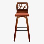 Folia 30" Orange Mid-Century Modern Swivel Barstools (Set of 2) 22 Folia 30" Orange Mid-Century Modern Swivel Barstools (Set of 2)