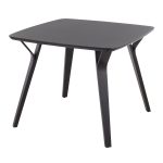 Folia Black Wood Mid-Century Modern Dinette Table 24 Folia Black Wood Mid-Century Modern Dinette Table