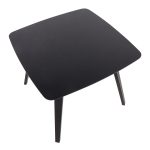 Folia Black Wood Mid-Century Modern Dinette Table 25 Folia Black Wood Mid-Century Modern Dinette Table