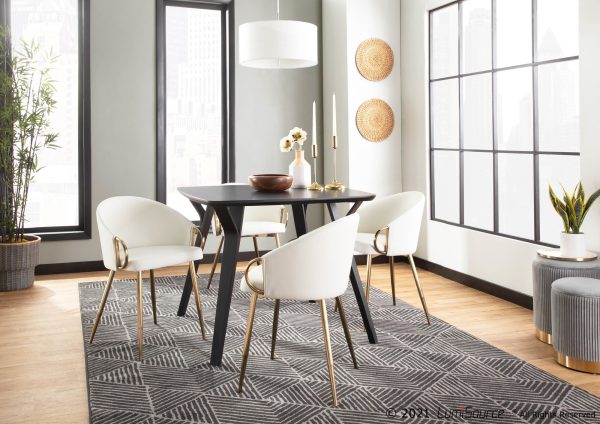 Folia Black Wood Mid Century Modern Dinette Table 3
