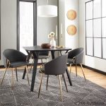 Folia Black Wood Mid-Century Modern Dinette Table 18 Folia Black Wood Mid-Century Modern Dinette Table