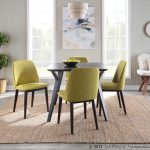Folia Black Wood Mid-Century Modern Dinette Table 21 Folia Black Wood Mid-Century Modern Dinette Table