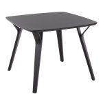 Folia Black Wood Mid-Century Modern Dinette Table 22 Folia Black Wood Mid-Century Modern Dinette Table
