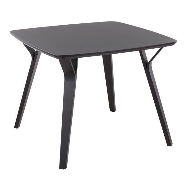 Folia Black Wood Mid Century Modern Dinette Table 8