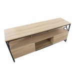 Folia Contemporary Natural Wood and Black Steel TV Stand 18 Folia Contemporary Natural Wood and Black Steel TV Stand