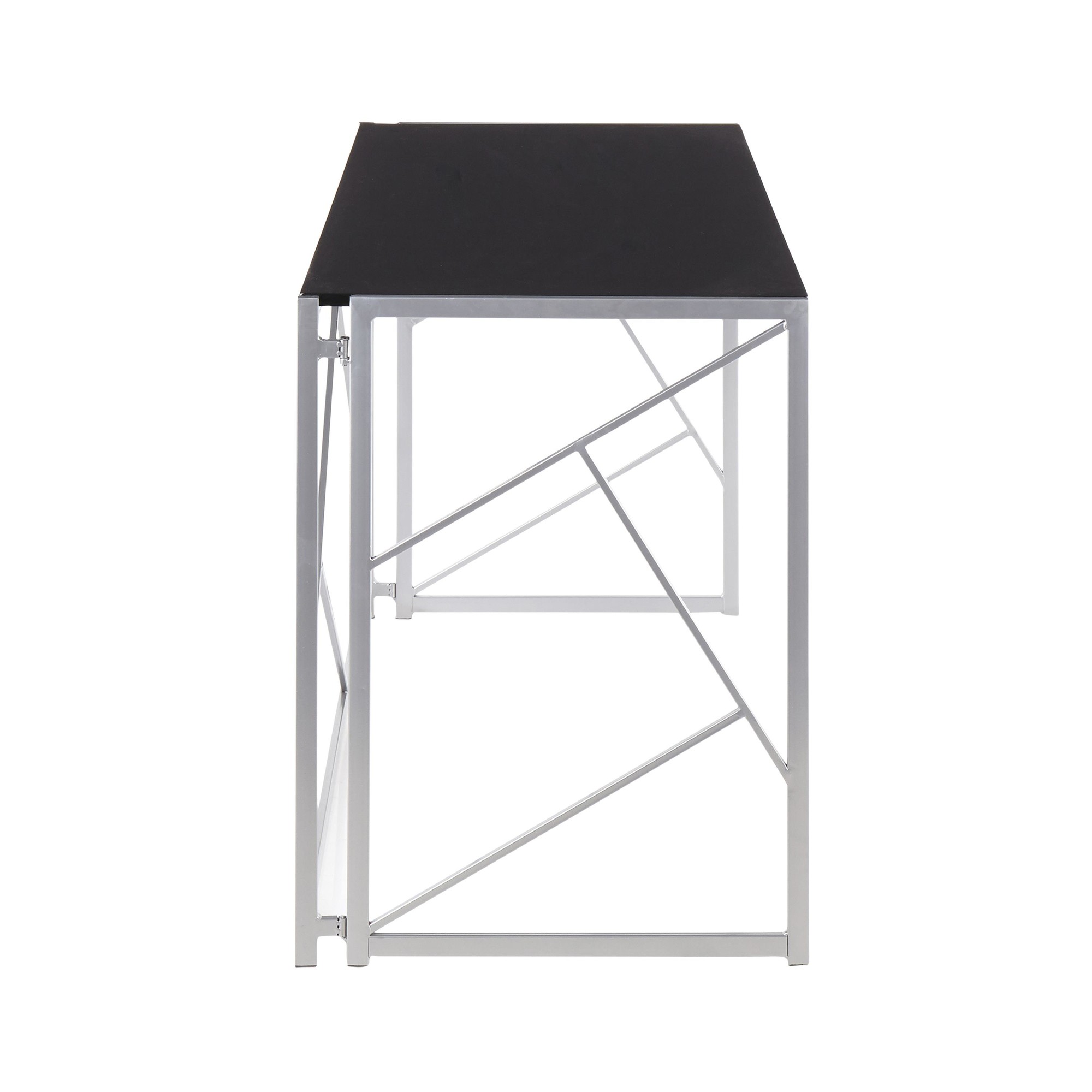 Folia Contemporary Silver and Black Desk 4 Folia Contemporary Silver and Black Desk - Image 4