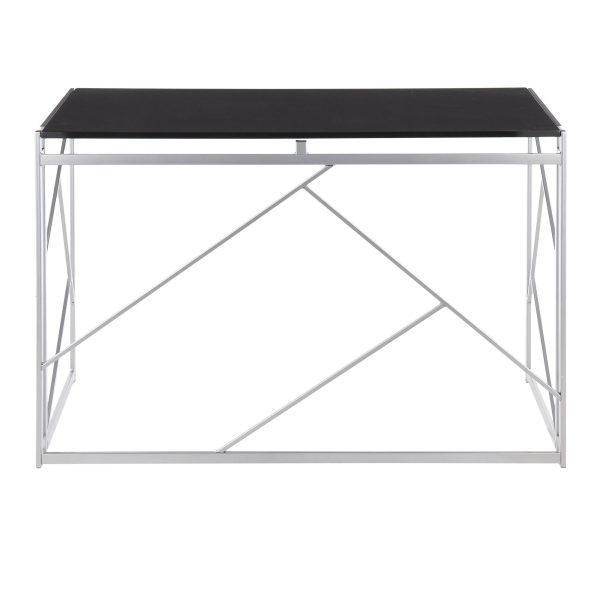Folia Contemporary Silver and Black Desk 5