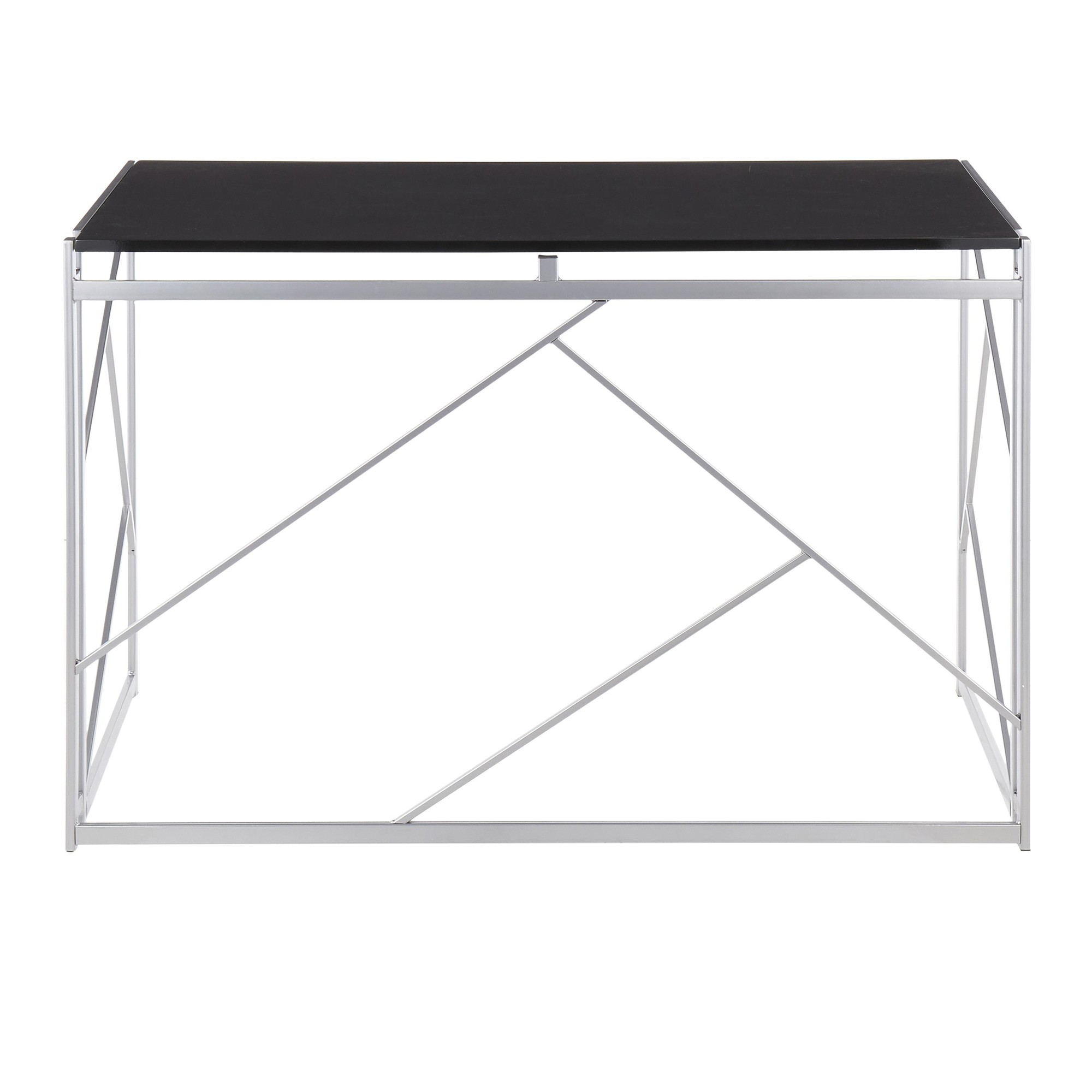 Folia Contemporary Silver and Black Desk 6 Folia Contemporary Silver and Black Desk - Image 6