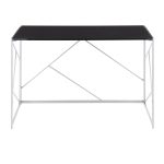 Folia Contemporary Silver and Black Desk 18 Folia Contemporary Silver and Black Desk