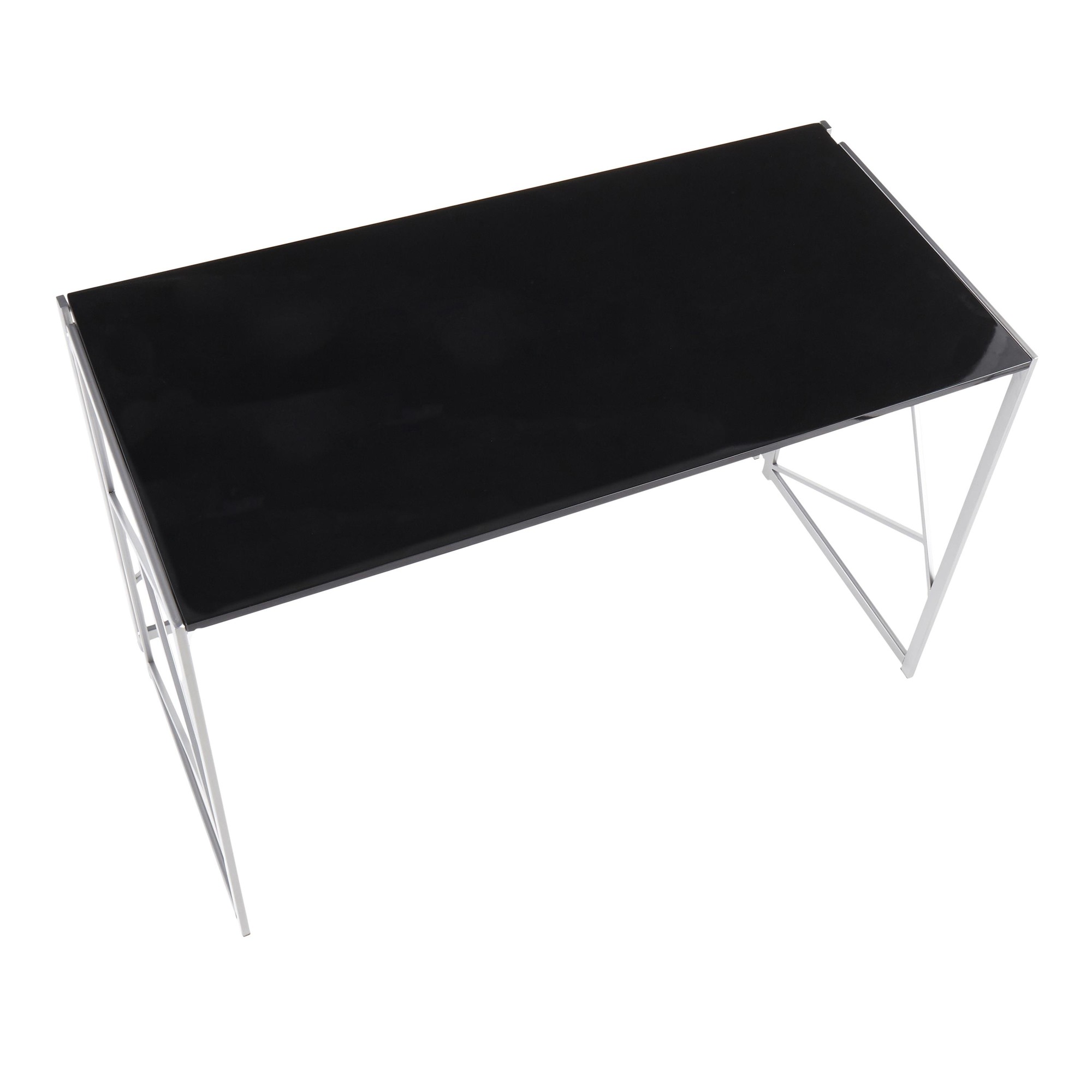 Folia Contemporary Silver and Black Desk 8 Folia Contemporary Silver and Black Desk - Image 8
