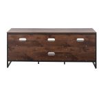 Folia Contemporary Walnut Wood and Black Steel TV Stand 16 Folia Contemporary Walnut Wood and Black Steel TV Stand